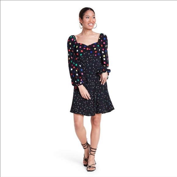 Target x RIXO, Polka Dot Long-Sleeve Swing Dress - Picture 1 of 4